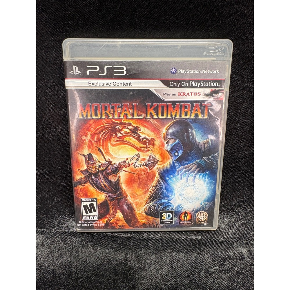 Mortal Kombat PS3 Sony PlayStation 3 Game Kratos Exclusive Complete CIB